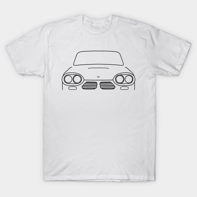 Bond Equipe GT4S 1960s British classic car black outline graphic T-Shirt by soitwouldseem